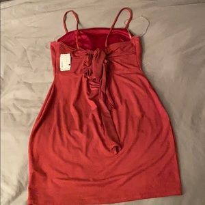 Suede Bodycon Dress Burgandy